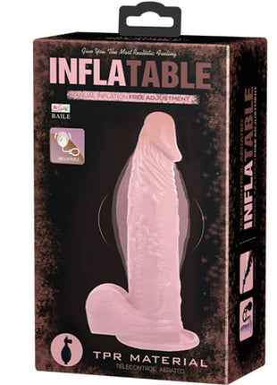 Pink realistischer aufblasbarer dildo mit saugnapfen 15 cm aus tpr material von baile in dunkler verpackung