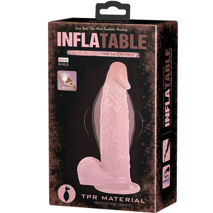 Pink realistischer aufblasbarer dildo mit saugnapfen 15 cm aus tpr material von baile in dunkler verpackung