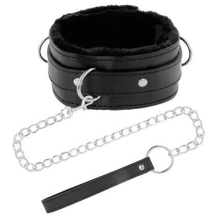 DARKNESS - BEQUEME HALSKETTE MIT LEDERKETTE - Halskette