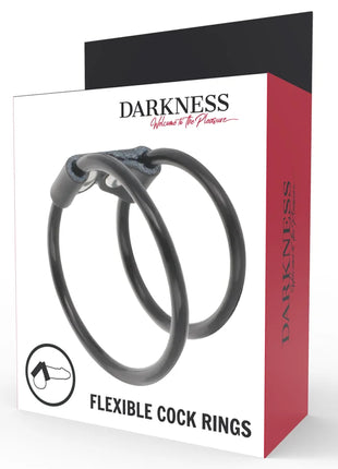 DARKNESS - DOPPELTER FLEXIBLER PENISRING - Penisring ohne Vibration