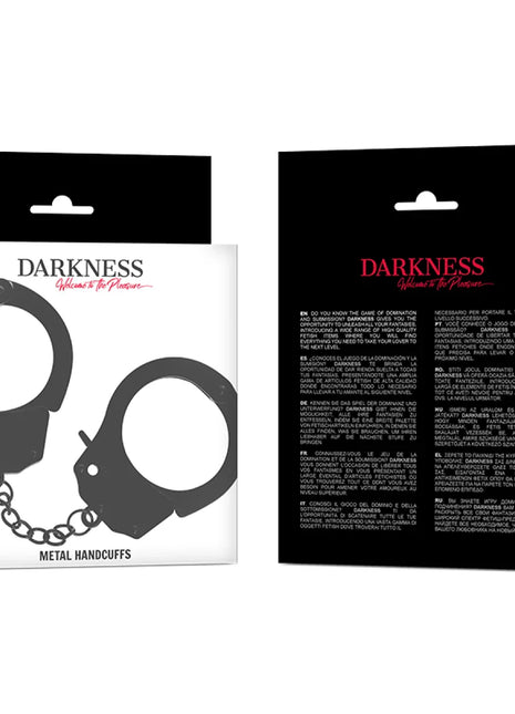 DARKNESS - HANDSCHELLEN AUS METALL FÜR SCHWARZE HNDE - Handschellen für Frauen