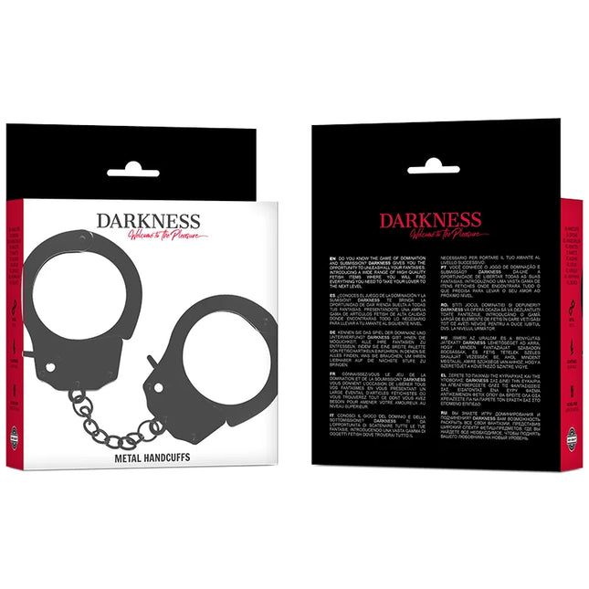DARKNESS - HANDSCHELLEN AUS METALL FÜR SCHWARZE HNDE - Handschellen für Frauen