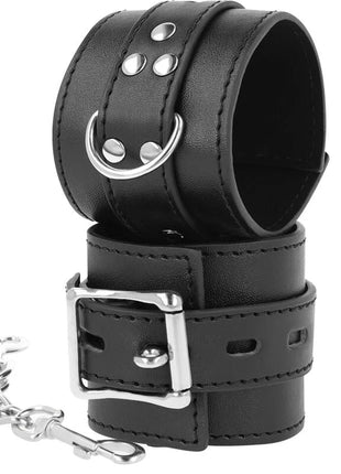 DARKNESS - HANDSCHELLEN AUS SCHWARZEM LEDER - Handschellen für Frauen