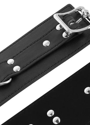 DARKNESS - HANDSCHELLEN AUS SCHWARZEM LEDER - Handschellen für Frauen
