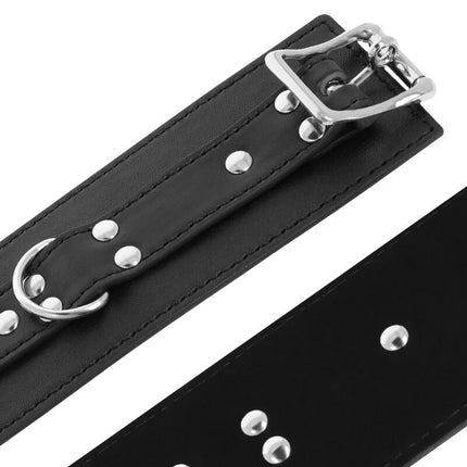 DARKNESS - HANDSCHELLEN AUS SCHWARZEM LEDER - Handschellen für Frauen