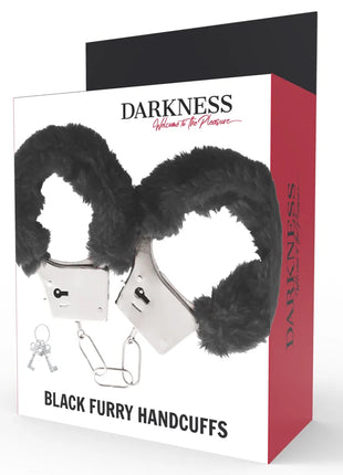 DARKNESS - HANDSCHELLEN AUS SCHWARZEM METALL - Handschellen für Frauen