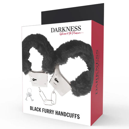 DARKNESS - HANDSCHELLEN AUS SCHWARZEM METALL - Handschellen für Frauen