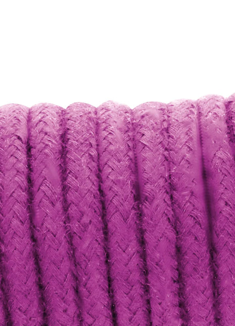 Ein dunkelviolettes japanisches seil 10 m lang mit tightly gewebter, texturierter oberfläche