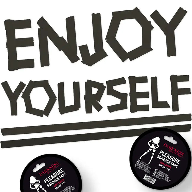 DARKNESS - KLEBENDES SCHWARZES BONDAGEBAND 15M - Befestigungsbänder