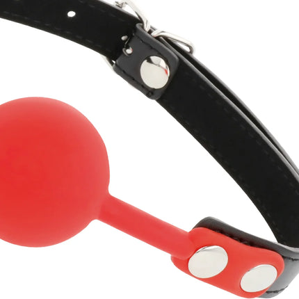 DARKNESS - KNEBEL AUS ROTEM SILIKON - Ballgag