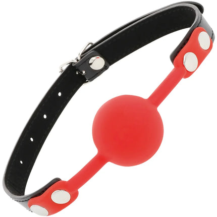 DARKNESS - KNEBEL AUS ROTEM SILIKON - Ballgag