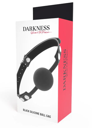 DARKNESS - KNEBEL AUS SCHWARZEM SILIKON - Ballgag