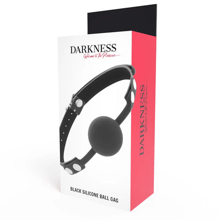 DARKNESS - KNEBEL AUS SCHWARZEM SILIKON - Ballgag