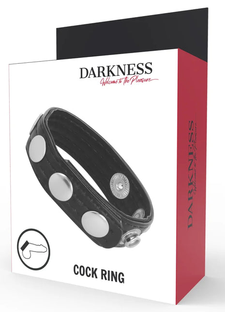 DARKNESS - LEDER-EREKTIONSRING - Penisring ohne Vibration