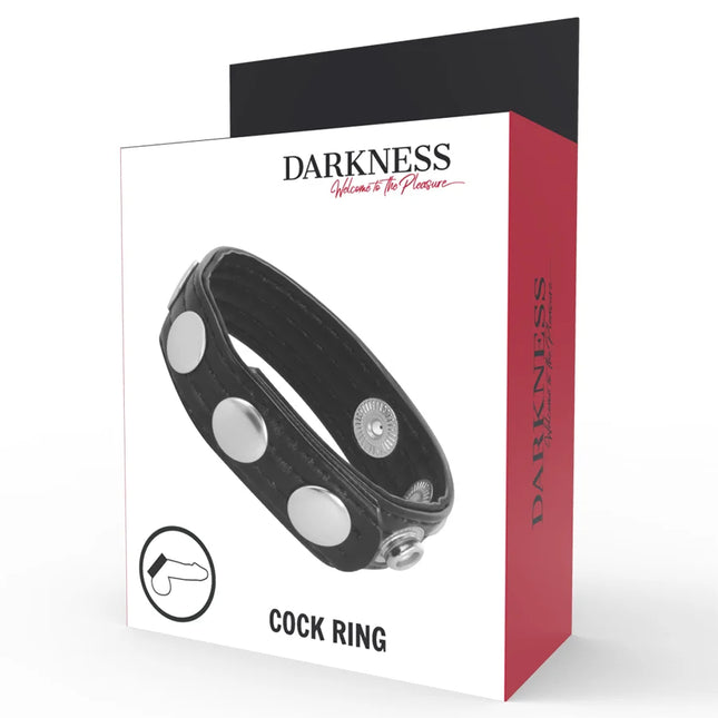DARKNESS - LEDER-EREKTIONSRING - Penisring ohne Vibration