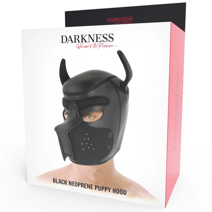 DARKNESS - NEOPREN-HUNDEMASKE MIT ABNEHMBARER MAULE L - BDSM Masken