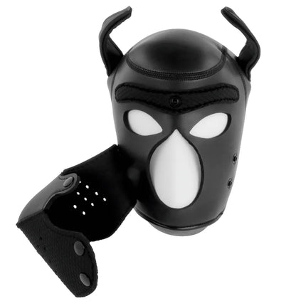 DARKNESS - NEOPREN-HUNDEMASKE MIT ABNEHMBARER MAULE M - BDSM Masken