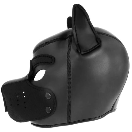 DARKNESS - NEOPREN-HUNDEMASKE MIT ABNEHMBARER MAULE M - BDSM Masken