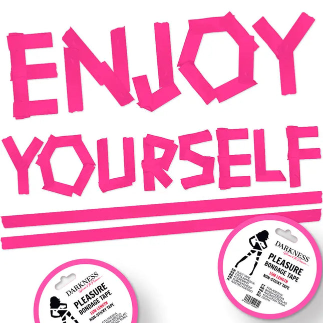 DARKNESS - NICHT KLEBENDES ROSA BONDAGEBAND 15 M - Befestigungsbänder