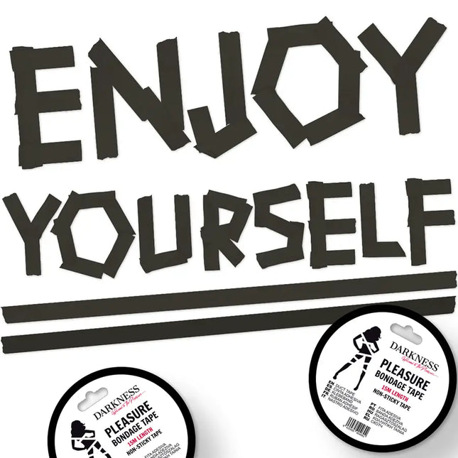 DARKNESS - NICHT KLEBENDES SCHWARZES BONDAGEBAND 15M - Befestigungsbänder