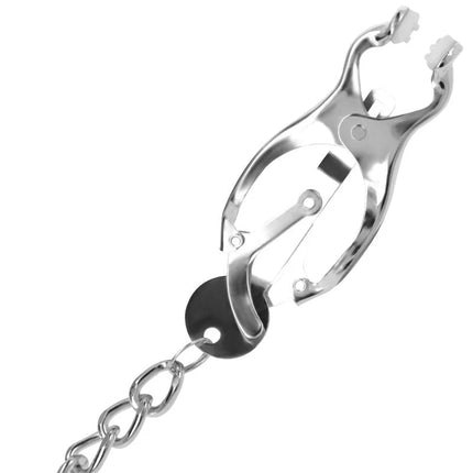 DARKNESS - NIPPELKLEMME AUS METALL MIT KETTE - Nippelklemmen
