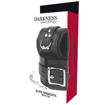 DARKNESS - SCHWARZ GEFÜTTERTE BDSM-HANDSCHELLEN - Handschellen für Frauen