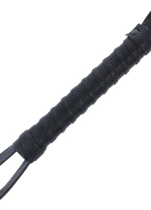 DARKNESS - SCHWARZE BONDAGE-PEITSCHE MIT LEDERGRIFF - Peitschen
