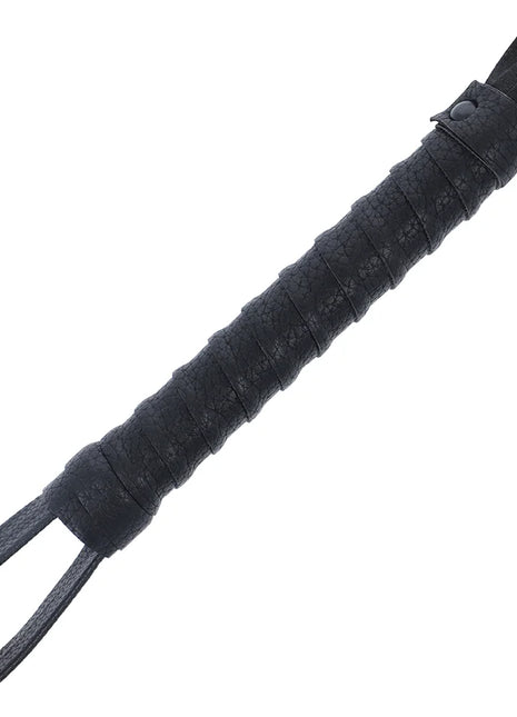 DARKNESS - SCHWARZE BONDAGE-PEITSCHE MIT LEDERGRIFF - Peitschen