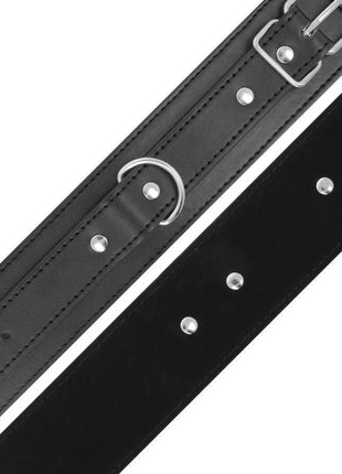 DARKNESS - SCHWARZE VERSTELLBARE HANDSCHELLEN MIT DOPPELTEM VERSTÄRKUNGSBAND - Handschellen für Frauen