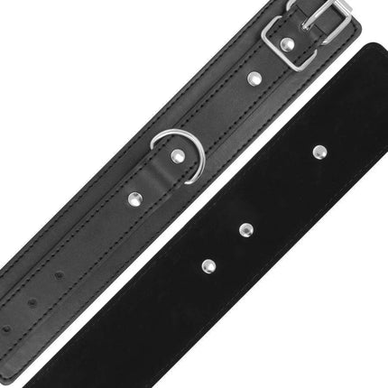 DARKNESS - SCHWARZE VERSTELLBARE HANDSCHELLEN MIT DOPPELTEM VERSTÄRKUNGSBAND - Handschellen für Frauen