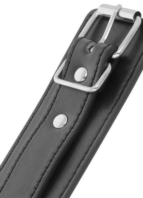 DARKNESS - SCHWARZE VERSTELLBARE HANDSCHELLEN MIT DOPPELTEM VERSTÄRKUNGSBAND - Handschellen für Frauen
