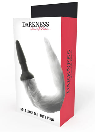 DARKNESS - SILIKON-ANALSPLUG MIT GRAUEM SCHWANZ - Analplug