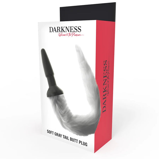 DARKNESS - SILIKON-ANALSPLUG MIT GRAUEM SCHWANZ - Analplug