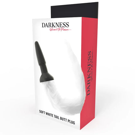 DARKNESS - SILIKON-ANALSPlug mit weißem Schwanz - Analplug