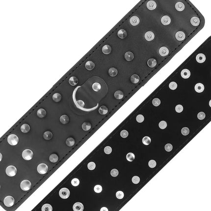 DARKNESS - SKULLS AND BONES SCHWARZE HANDSCHELLEN MIT SPIKES - Handschellen für Frauen