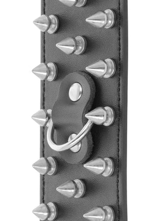 DARKNESS - SKULLS AND BONES SCHWARZE HANDSCHELLEN MIT SPIKES - Handschellen für Frauen