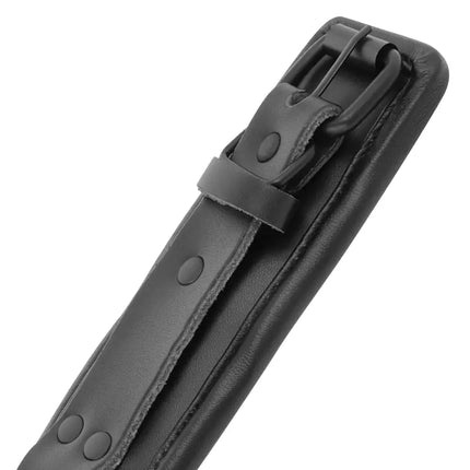 DARKNESS - VERSTELLBARE KNÖCHEL-HANDSCHELLEN AUS SCHWARZEM LEDER - Handschellen für Frauen