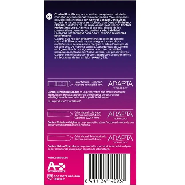 CONTROL - FÜHLEN SIE SPASS MIX 6 UDS - Kondome - empfindlich