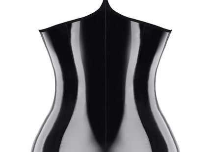 Demoniq – Schwarzes brustfreies Lack-Minikleid (TDXanna001) - Sexy Kleider