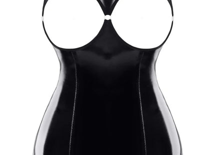 Demoniq – Schwarzes brustfreies Lack-Minikleid (TDXanna001) - S / Black - Sexy Kleider