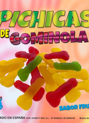 Diablo goloso frucht-gummischeiben bunte durchsichtige gummibonbons in knochenform rot gelb grün