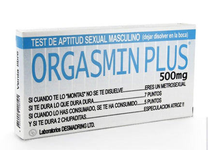 Weiße rechteckige box diablo goloso orgasmin plus 500mg männliches leistungspräparat mit blauer schrift