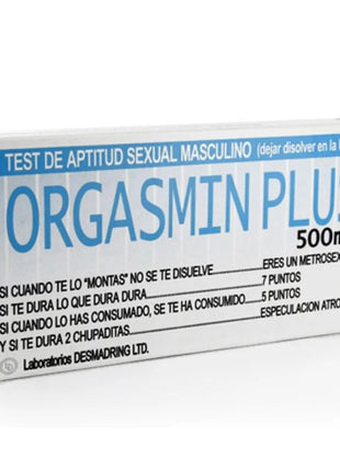Weiße rechteckige box diablo goloso orgasmin plus 500mg männliches leistungspräparat mit blauer schrift
