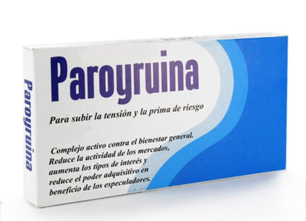 Blau-weiß rechteckige box paroyruina zur spannungsreduzierung im diabolo goloso süßigkeitsbox design