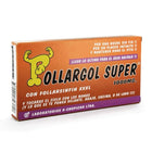 Orange und lila karton mit pollargol super 1000mg tabletten und gelbem cartoon hund für diabolo goloso süßigkeiten box