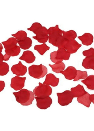 Eine sammlung lebendiger roter zarter stoffrosenblätter im produkt diablo picante 100 rote blütenblätter