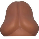 Brauner silikon anti-stressball in form eines gesäßes als diablo picante produkt für stressabbau