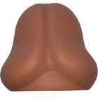 Brauner silikon anti-stressball in form eines gesäßes als diablo picante produkt für stressabbau