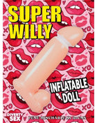 Pink aufblasbarer penis diabolo picante 100 cm mit weißem ring am sockel aus strapazierfähigem material