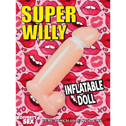 Pink aufblasbarer penis diabolo picante 100 cm mit weißem ring am sockel aus strapazierfähigem material